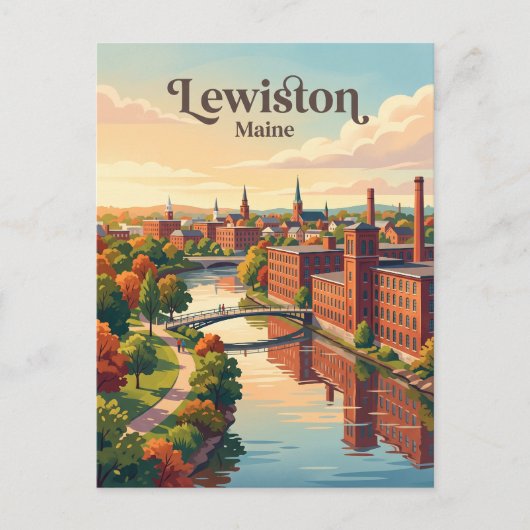 Carte Postale Lewiston, Maine (Devant)