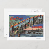 Carte Postale Lewiston, Maine (Scène fluviale) (Devant / Derrière)