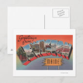 Carte Postale Lewiston, Maine - Scènes de grandes lettres (Devant / Derrière)