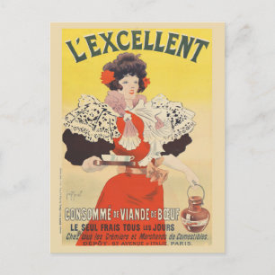 Carte Postale L'Excellent France Vintage 1895 Poster