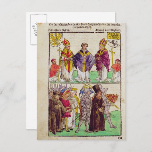 Carte Postale L'exécution de Jan Hus (Devant / Derrière)