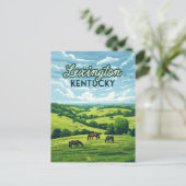 Carte Postale Lexington Kentucky Horloges Bluegrass Fermes Vinta (Debout devant)