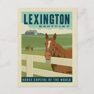 Carte Postale Lexington, KY   Capitale mondiale du cheval
