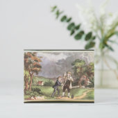 Carte Postale L'expérience de Franklin en électricité (Debout devant)