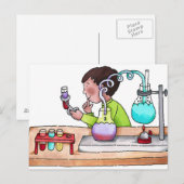 Carte Postale L'expérience de la science du chien (Devant / Derrière)