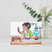 Carte Postale L'expérience de la science du chien (Debout devant)