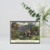 Carte Postale L'expérience du cerf-volant de Benjamin Franklin a (Debout devant)