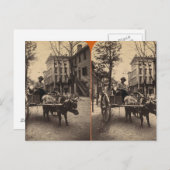 Carte Postale L'Express de la foudre, Savannah, Ga c. 1886 (Devant / Derrière)