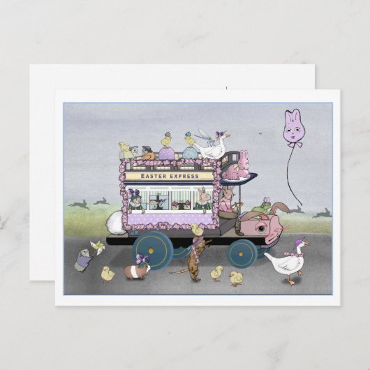 Carte Postale L'Express de Pâques (Devant / Derrière)