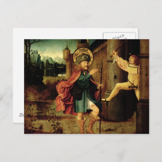 Carte Postale L'expulsion de Saint Roch de Rome (Devant / Derrière)