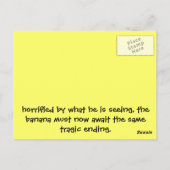 Carte Postale l'extrémité de la corbeille de fruits (Dos)