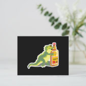 Carte Postale lézard avec tequila (Debout devant)