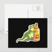 Carte Postale lézard avec tequila (Devant / Derrière)