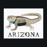 Carte Postale Lézard épicé du désert ARIZONA Nature animale sauv<br><div class="desc">Customisez cette jolie carte de lézard en ajoutant votre propre texte. Consultez mon magasin pour en savoir plus ! Si vous l'achetez,  merci ! N'oubliez pas de partager une photo sur Instagram de celle-ci en action et de m'étiqueter @shoshannahscribbles :)</div>