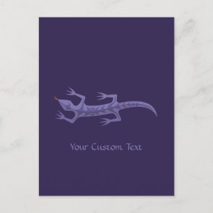 Carte Postale Lézard Tribal Mauve