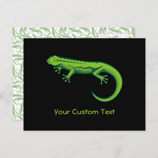 Carte Postale Lézard vert (Devant / Derrière)