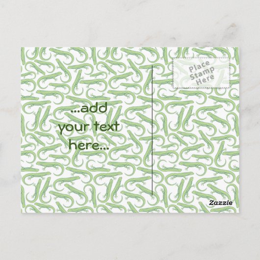 Carte Postale Lézard vert (Dos)