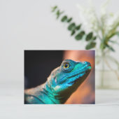 Carte Postale Lézard vert (Debout devant)