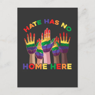 Carte Postale LGBT Droits de l'Homme Transgenre Arc-en-ciel main