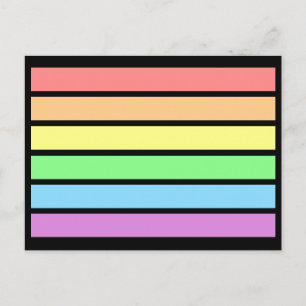 Carte postale LGBT Gay Pastel Pride Arc-en-ciel