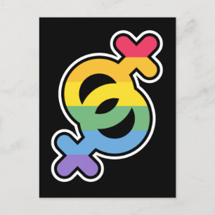 Carte Postale LGBT+Pride. Arc en ciel. Affiche