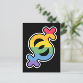 Carte Postale LGBT+Pride. Arc en ciel. Affiche (Debout devant)