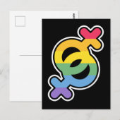 Carte Postale LGBT+Pride. Arc en ciel. Affiche (Devant / Derrière)