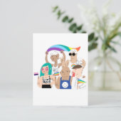 Carte Postale LGBT+Pride. L'amour GAY. drapeau arc-en-ciel. (Debout devant)