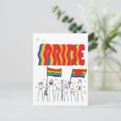 Carte Postale LGBT+Pride. Queer- gay love pride. (Debout devant)