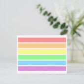 Carte postale LGBT Soft Light Pastel Fierté Gay Ar (Debout devant)