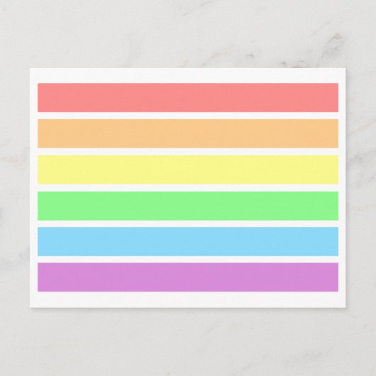 Carte postale LGBT Soft Light Pastel Fierté Gay Ar (Devant)