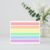 Carte postale LGBT Soft Light Pastel Gay Pride Rai (Debout devant)