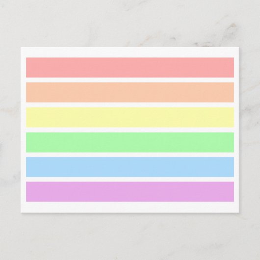 Carte postale LGBT Soft Light Pastel Gay Pride Rai (Devant)