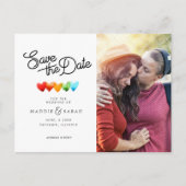 Carte Postale LGBTQ - Enregistrer le script de date avec photo (Devant)