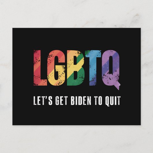 Carte Postale LGBTQ faisons en sorte que Biden arrête complèteme (Devant)