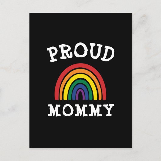 Carte Postale LGBTQ Fier maman Gay pride Fête des mères arc-en-c (Devant)