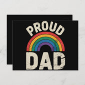 Carte Postale LGBTQ Fier papa Gay pride LGBT Ally Fête des pères (Devant / Derrière)