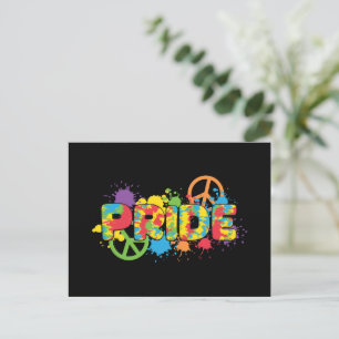 Carte Postale LGBTQ - Fierté - Arc-en-ciel Couleurs Peinture Spl