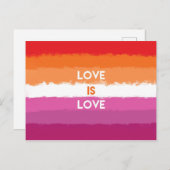 Carte Postale LGBTQ lesbian Pride (Devant / Derrière)