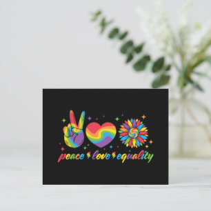 Carte Postale LGBTQ - Paix, Amour, Égalité