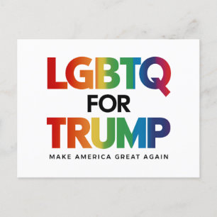 CARTE POSTALE LGBTQ POUR TRUMP GAY LESBIENNE POUR TRUMP 2024 