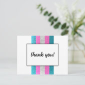 Carte Postale LGBTQ Trans Chic Moderne Mariage blanc Parties sci (Debout devant)