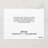 Carte Postale LGBTQ Trans Chic Moderne Mariage blanc Parties sci (Dos)