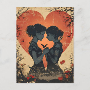 Carte Postale LGBTQ Vintage Saint Valentin