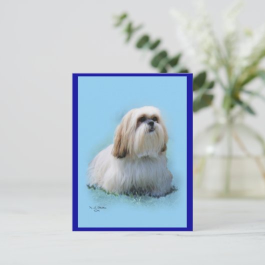 Carte postale Lhasa Apso (Debout devant)