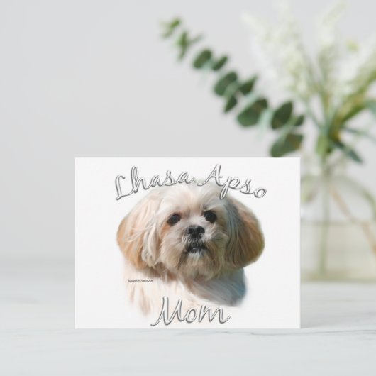 Carte Postale Lhasa Apso Maman 2 (Debout devant)