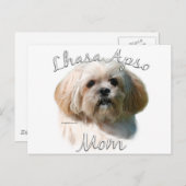 Carte Postale Lhasa Apso Maman 2 (Devant / Derrière)