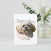 Carte Postale Lhasa Apso Papa 2 (Debout devant)