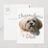 Carte Postale Lhasa Apso Papa 2 (Devant / Derrière)