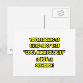 Carte Postale L'hématologue cool n'est pas un oxymoron (Devant / Derrière)